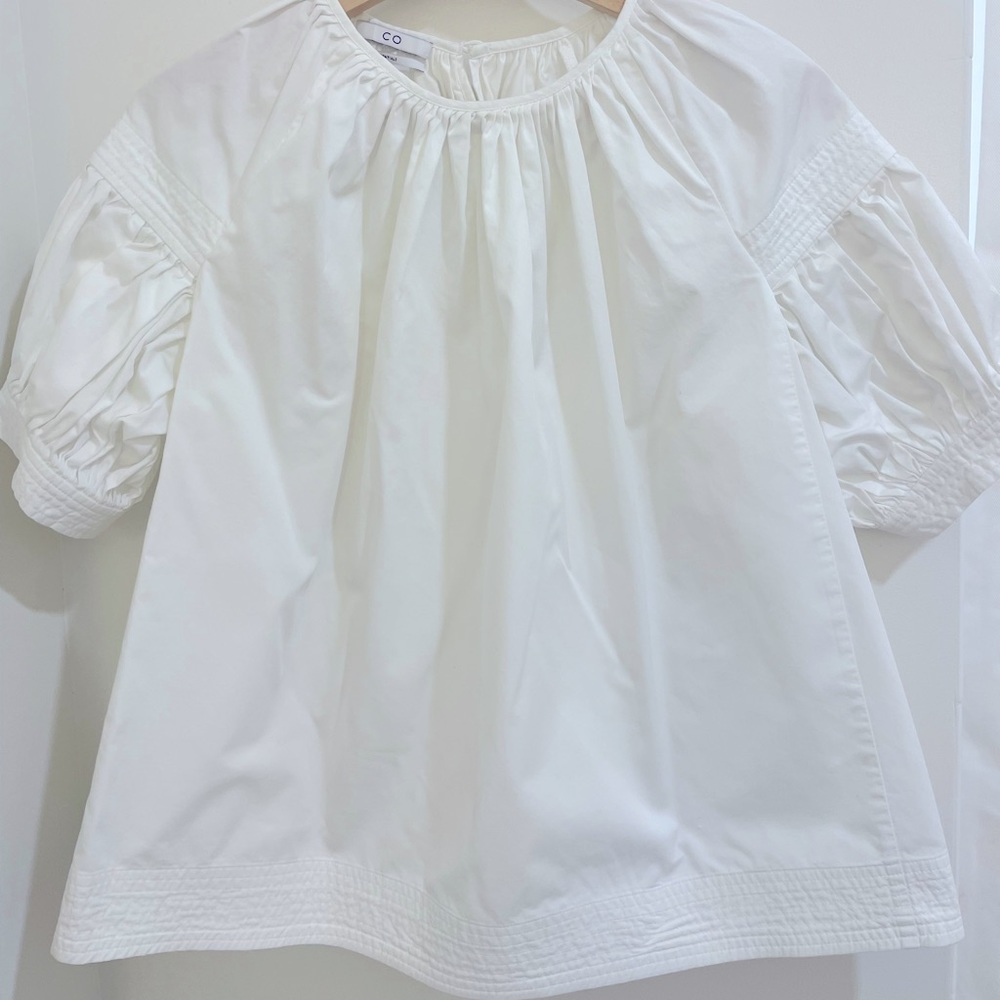 CO Essentials Cotton Poplin Balloon Blouse